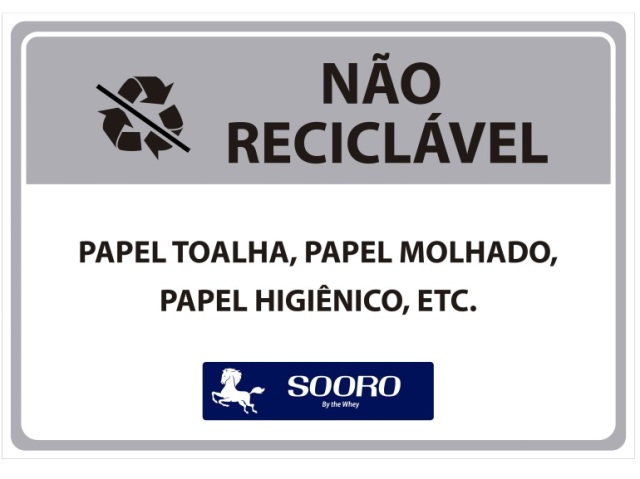 Lixeira para resíduos não recicláveis - cinza