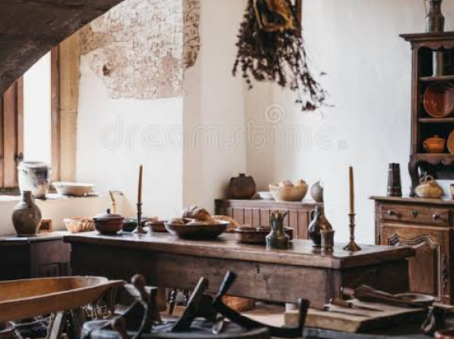 Na cozinha do castelo, lá deve ter bastante comida 😌