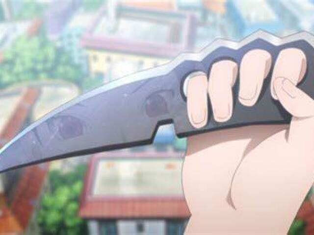 Asuma me deu a kunai dele.. E um cigarrooooooo!!!!!!