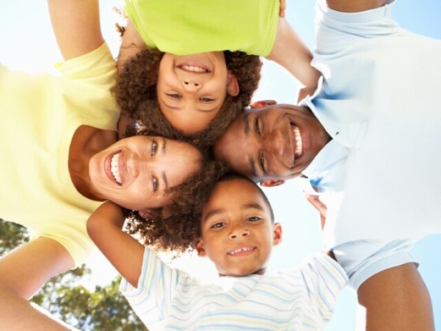 Minha família fica feliz.