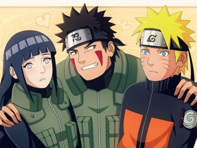 Kiba, Hinata e Naruto