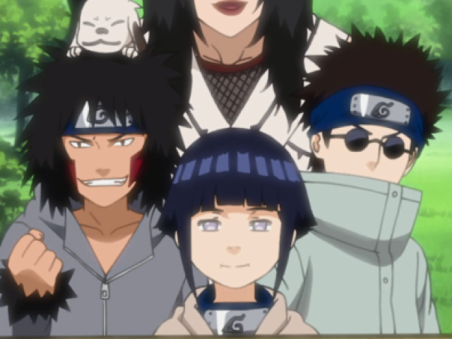 Hinata, Shino e Kiba