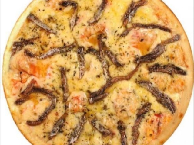 Pizza de peixe (aliche)