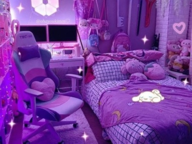 Quarto gamer (roxo/lilás)