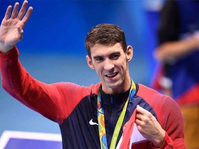 Michael Phelps com 28 medalhas