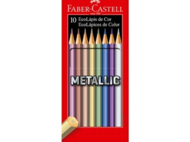 10 cores metálicas faber castell