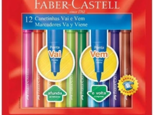 12 cores vai e vem faber castell