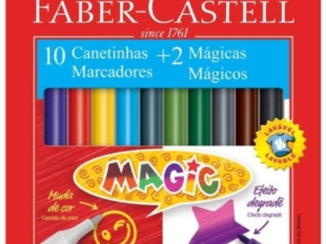 10 cores + 2 mágicos faber castell