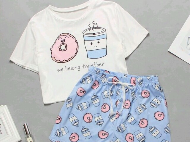 Pijama de Donald e café super fofo🍩☕