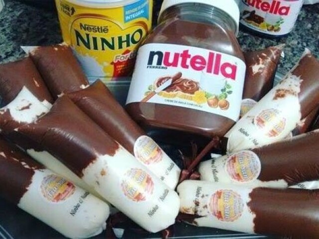 Geladinho de ninho com Nutella