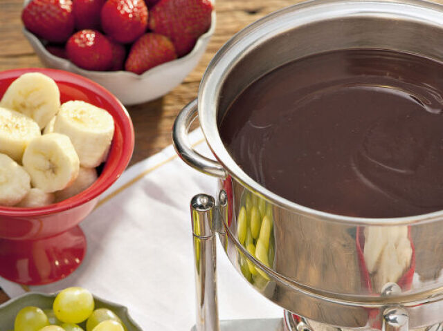 ๐Fondue de frutas com chocolate๐