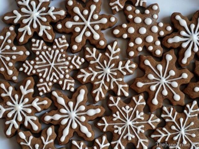 biscoitos de flocos de neve