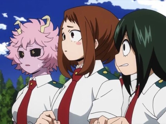 Tsuyu,mina e uraraka