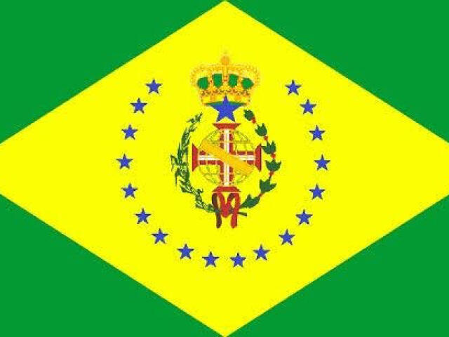 Bandeira do Reino do Brasil por Debret e José Bonaficio encomendada por Dom João VI