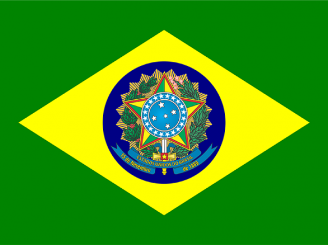 Bandeira Nacional Com O Brasão de Armas Republicano