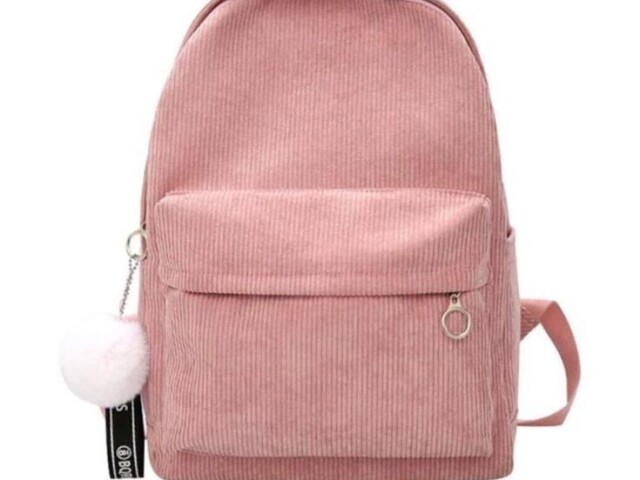 mochila rosa simples🦋