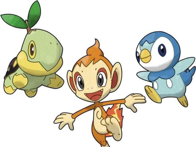 Turtwig, Chimchar e Piplup