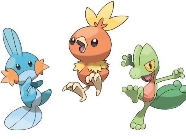 Treecko, Torchic e Mudkip