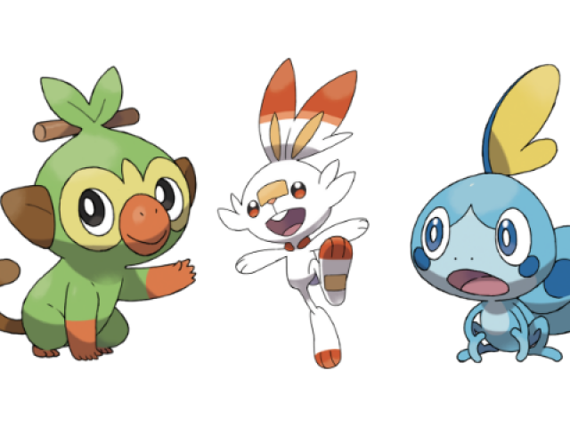 Grookey, Scorbunny e Sooble