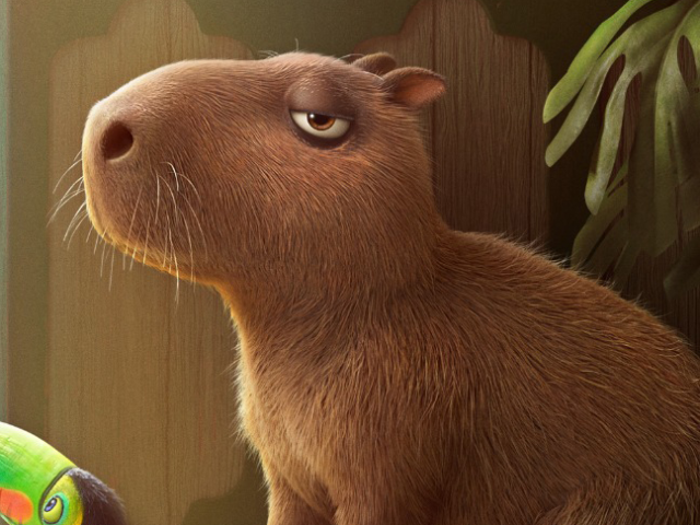 Uma capivara.