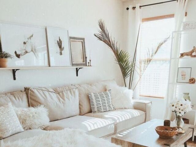 Uma sala de estar aesthetic, estilo pinterest💗🌷