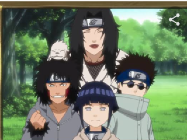 Time de kurenai (hinata hyuga shino aburame kiba inuzuka) tean 8