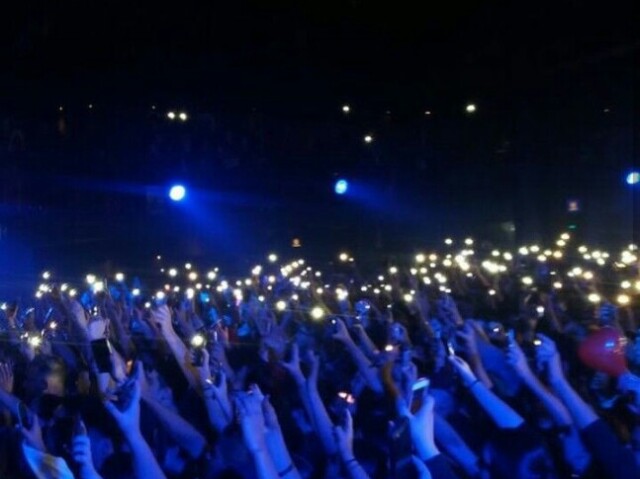 Em um show de músicas