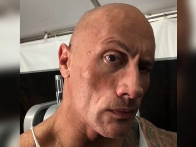 The Rock Eyebrow raise