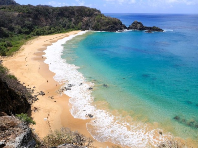 Uma paisagem refrescante uma praia