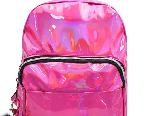 Mochila rosa holográfica