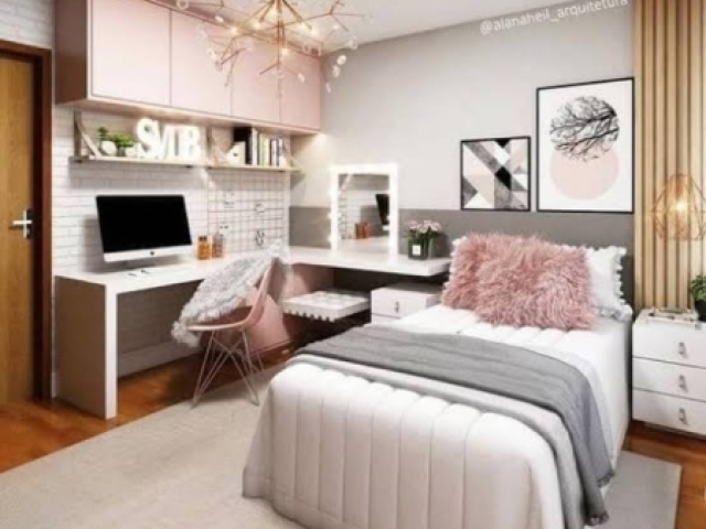 Quarto teen, rosa e fofo