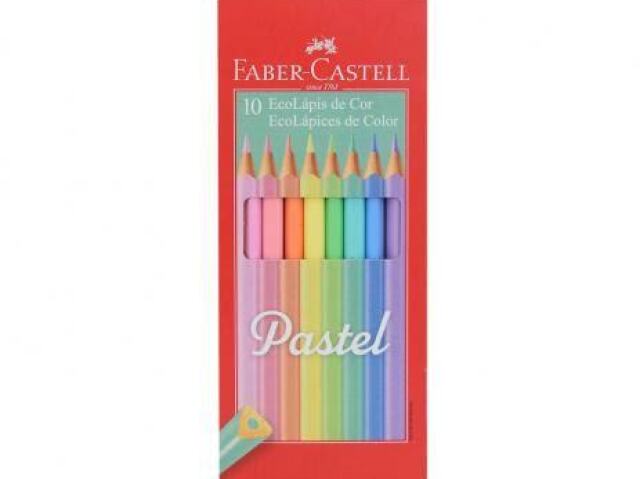 Lápis de cor Faber Castell cores pastéis 10 cores