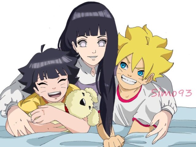 Himawari, Hinata e Boruto