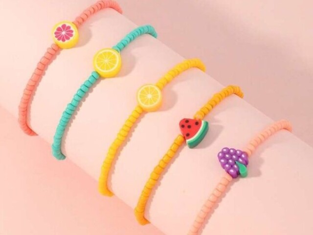 •★ Pulseiras de feirinhas 🍉🍇🍋