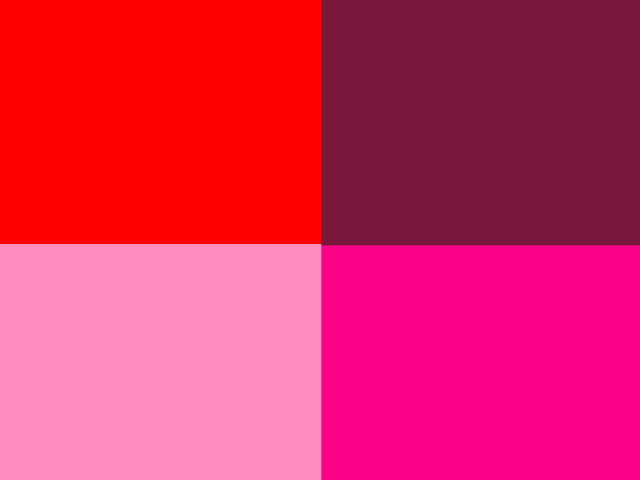 vermelho/rosa/vinho