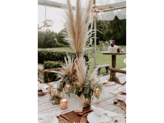 Capim dos pampas têm um charme a mais né, misturado com essas velas então - tudo pra mim.