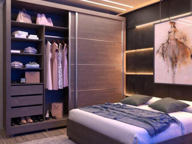 Esse quarto lindo com led e um guarda roupa🍂