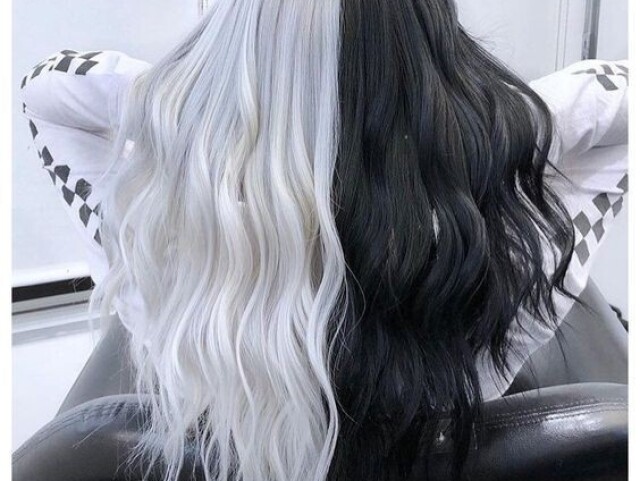 Cabelo preto e branco