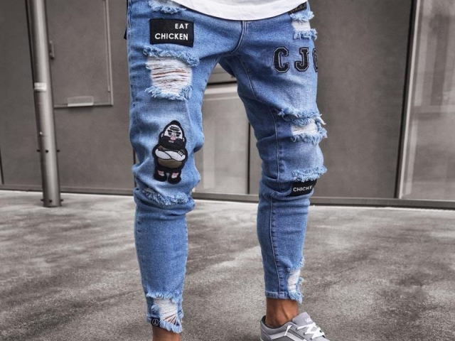 CALÇA JEANS RASGADO