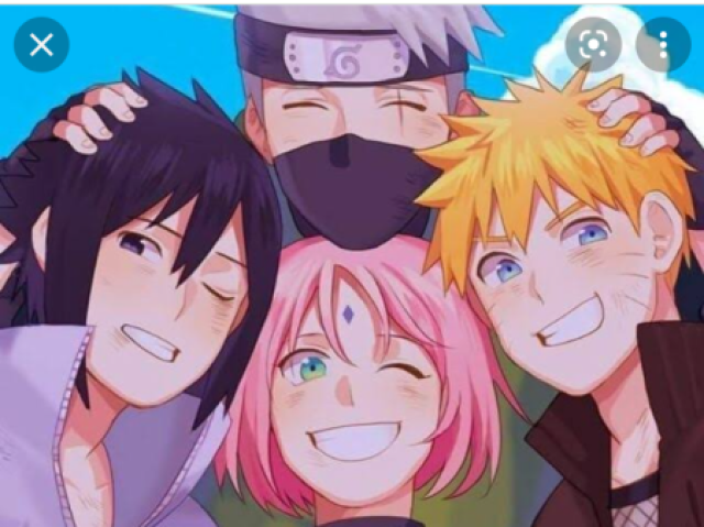 Esta entre
Naruto, Sakura, Sasuke e kakashi