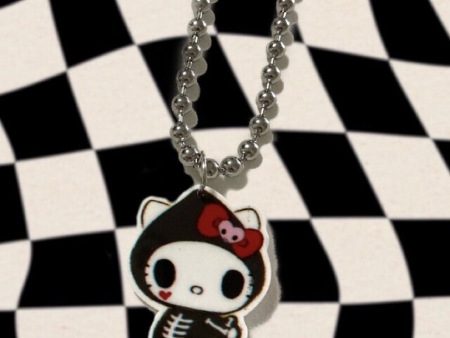 colar hello kitty emo