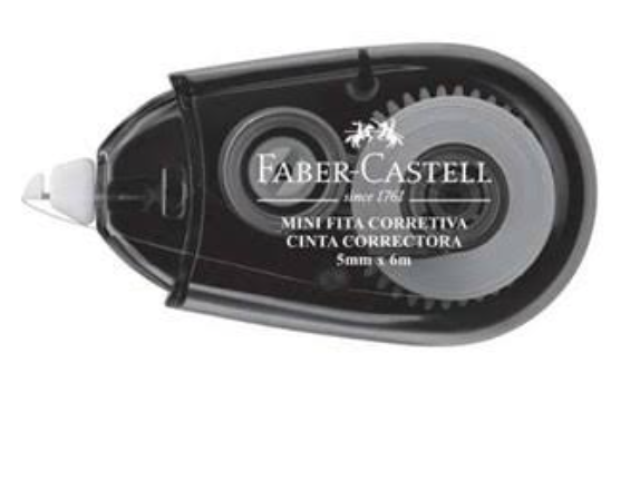 Corretivo em fita preto da Faber Castel