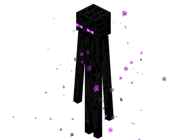 Enderman!!! É gótico, lindo, esquentadinho, mas é muito legal por dentro!!!🖤🖤🖤💜💜💜