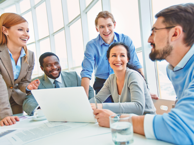 Com os amigos de trabalho