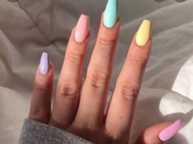 Unhas Coloridas cor pastel🤟✍