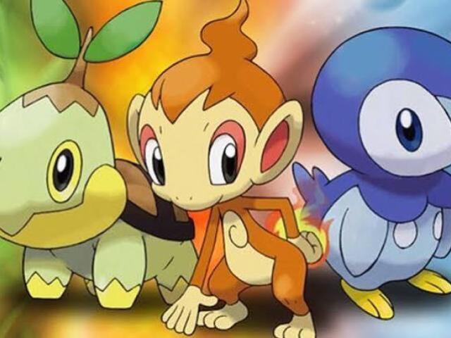 turtwig, 
chinchar, 
piplup,