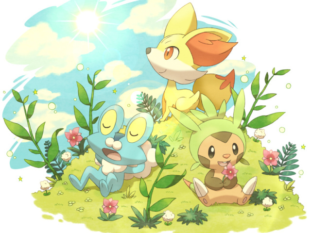 froakie, 
fennekin, 
chespin,