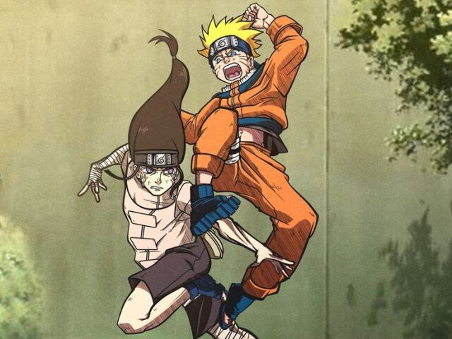 Neji contra Naruto