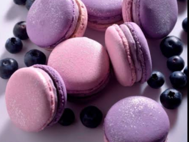 Macarons de mirtilos