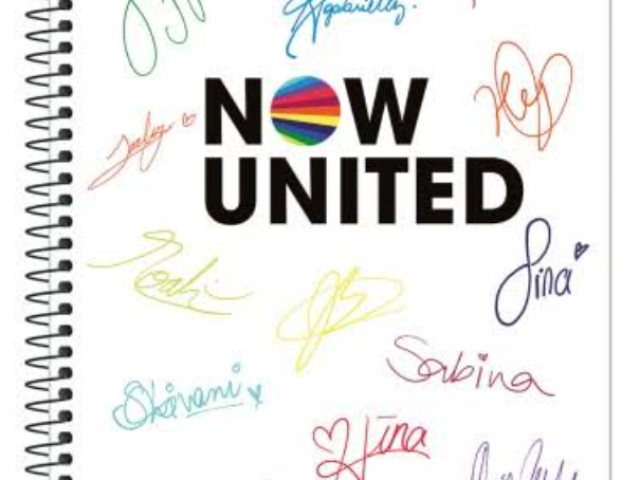 Que lindo esse caderno de now united